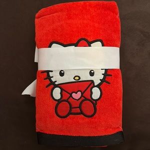 New Hello Kitty Valentines Hand Towels Set of 2 16” X 28”